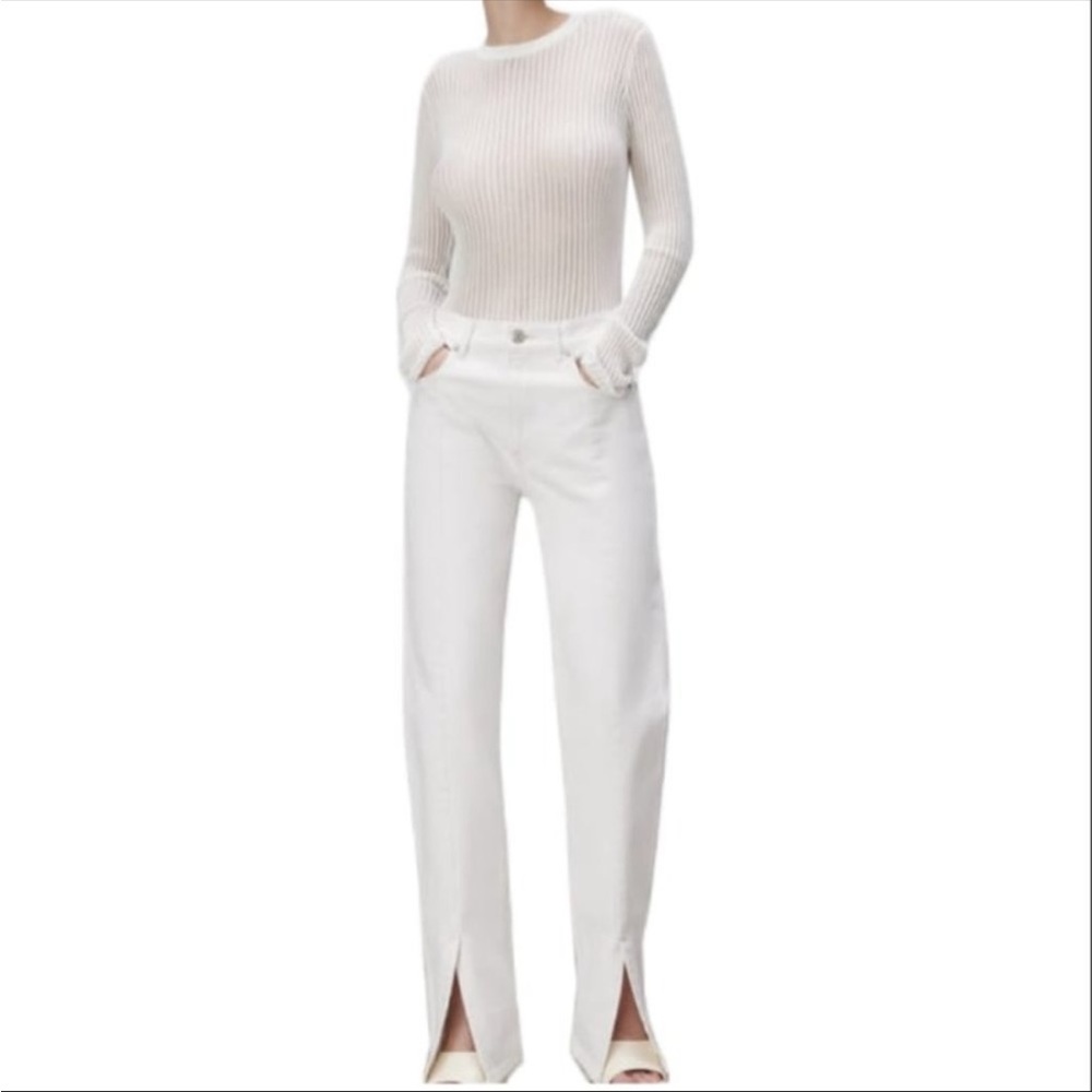 Zara Front Slit Jeans